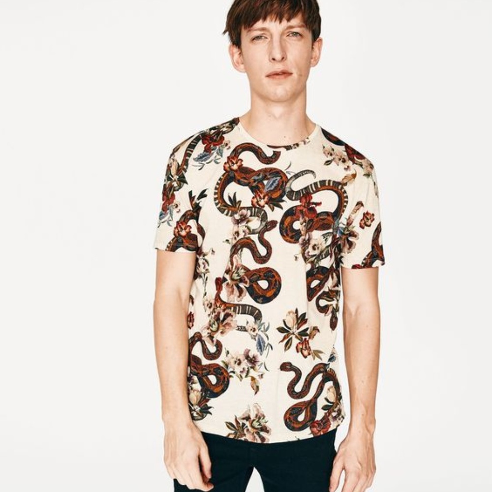 ZARA Snake Print T-Shirt